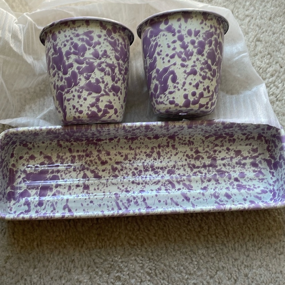 NWT Urban Outfitters tray and 2 plant pots